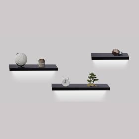 Floating Shelves 31.5" Wall Mounted Wood Shelves for Bathroom, Bedroom, Living Room, Kitchen