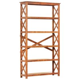 Bookshelf 39.4"x11.8"x70.9" Solid Acacia Wood Honey Finish
